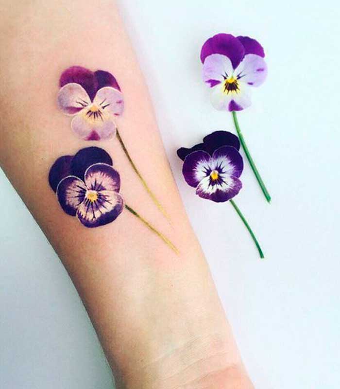 tatuajes de violetas 10