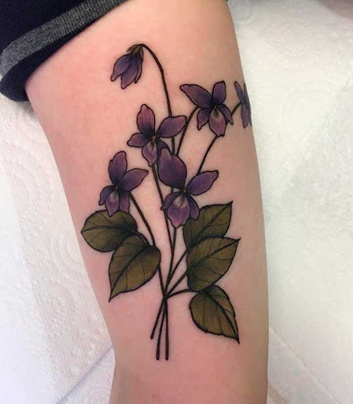 tatuajes de violetas 12