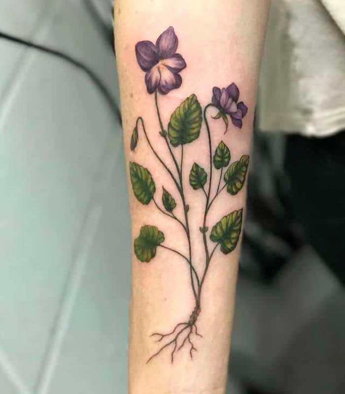 tatuajes de violetas 3