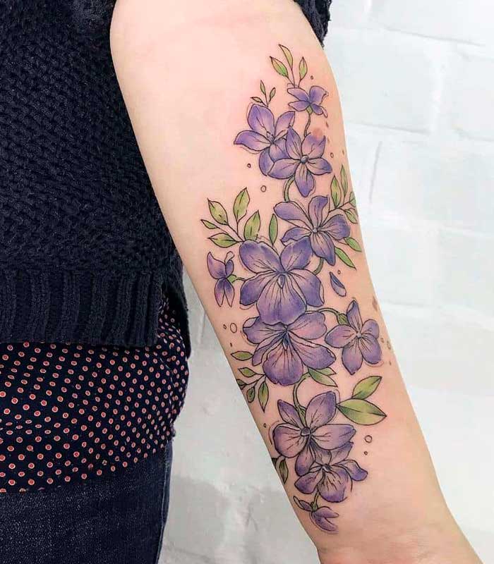 tatuajes de violetas 4