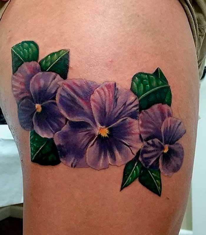 tatuajes de violetas 5