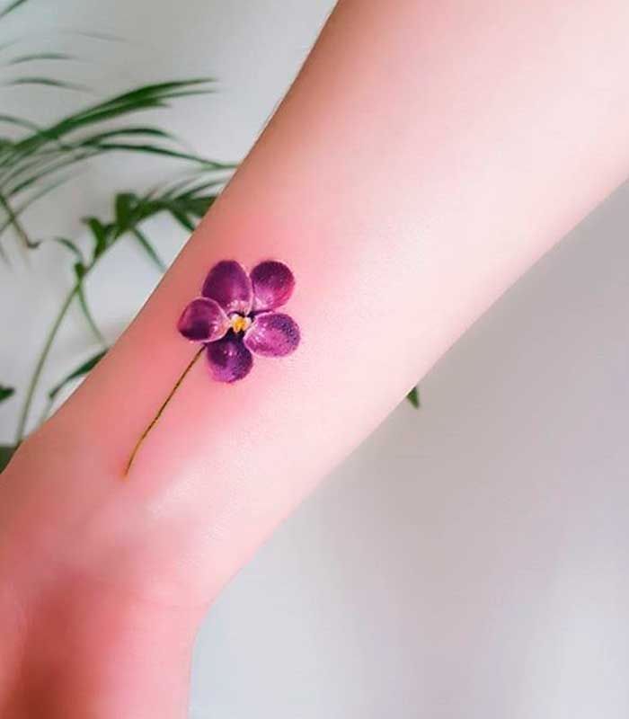 tatuajes de violetas 9