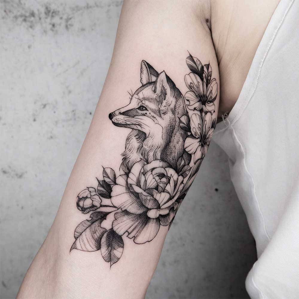 tatuajes de zorros para mujeres