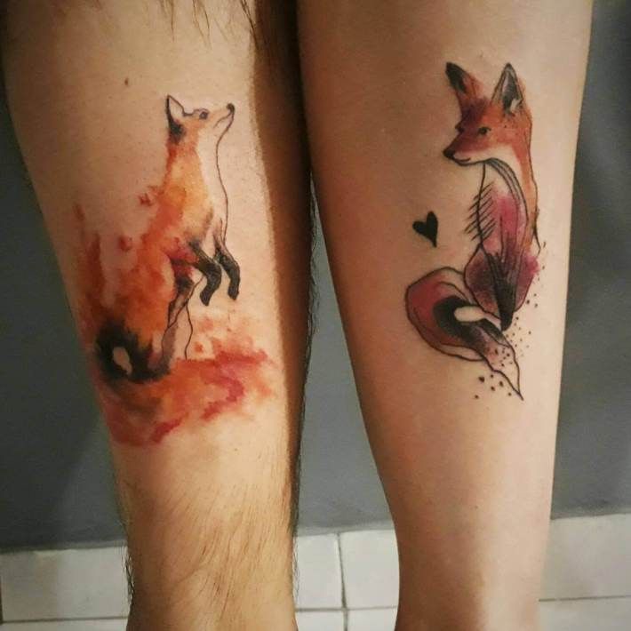 tatuajes de zorros para parejas