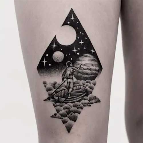 tatuajes estrellas y planetas