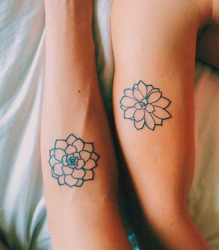 tatuajes flor de loto para marido y mujer