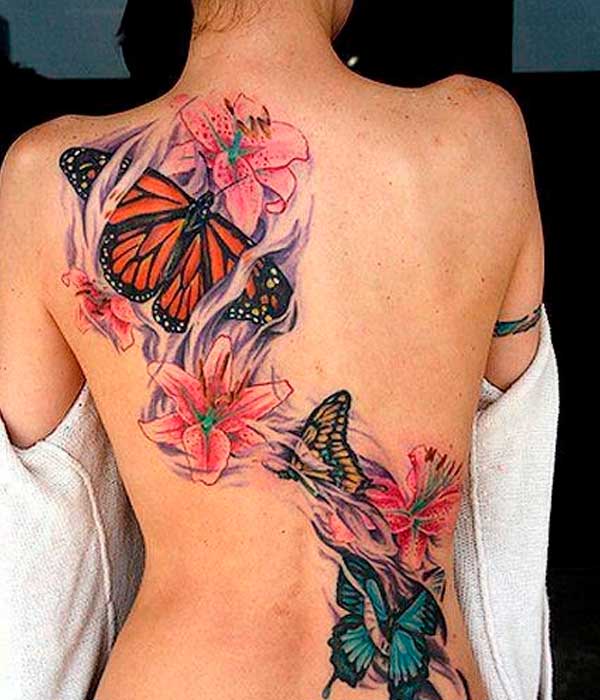 tatuajes grandes de mariposas