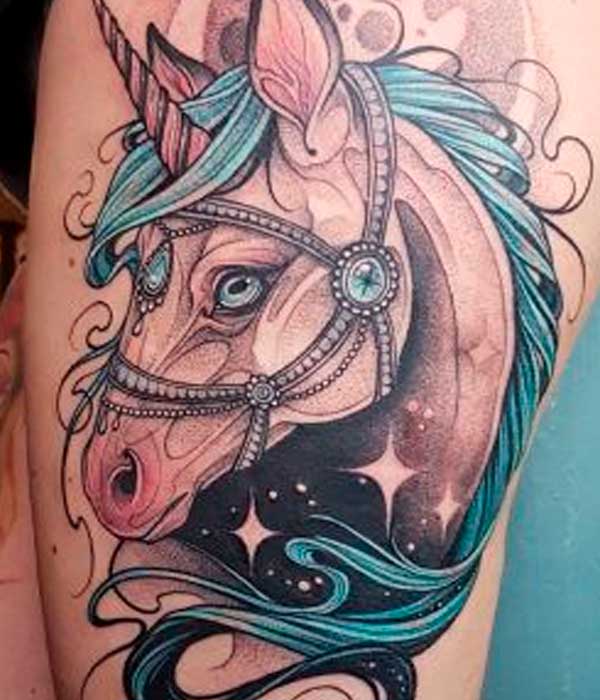 tatuajes grandes de unicornios