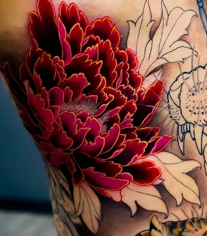 tatuajes japoneses con flores