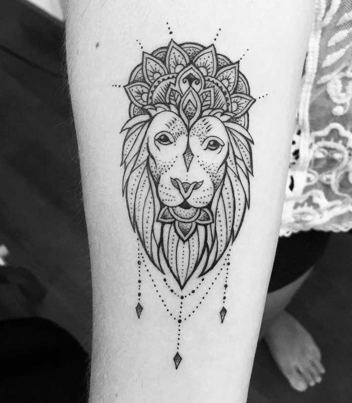 tatuajes mandalas leon