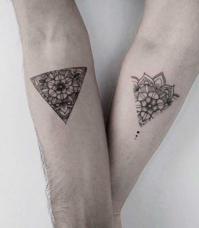 tatuajes mandalas para enamorados