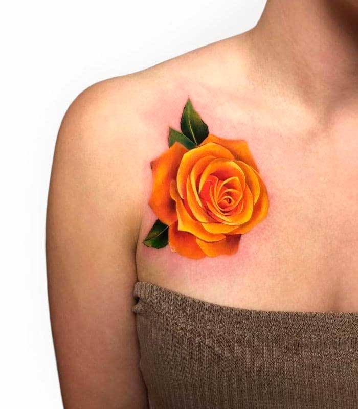 tatuajes naranjas para chicas