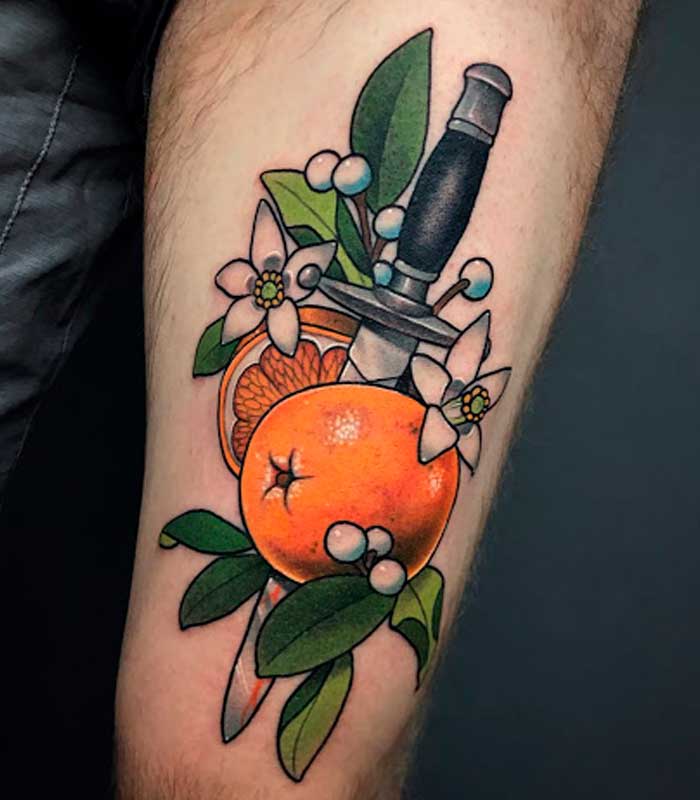tatuajes naranjas para hombres