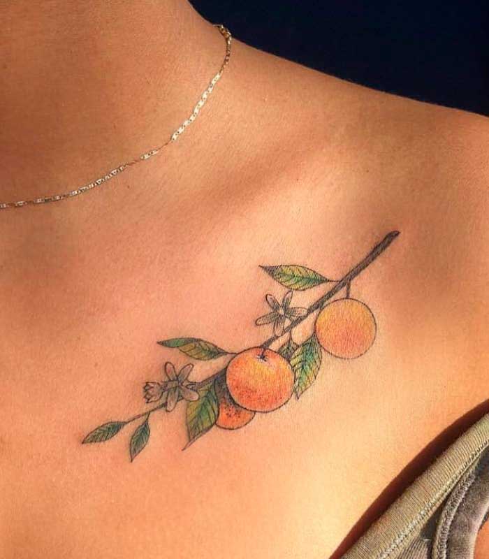 tatuajes naranjas para mujeres