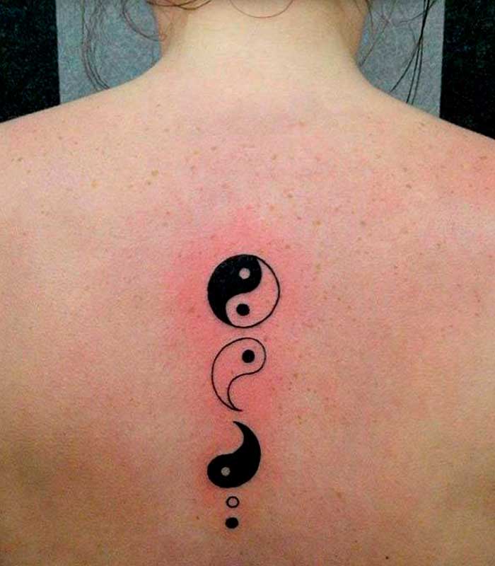 tatuajes negros yin yang