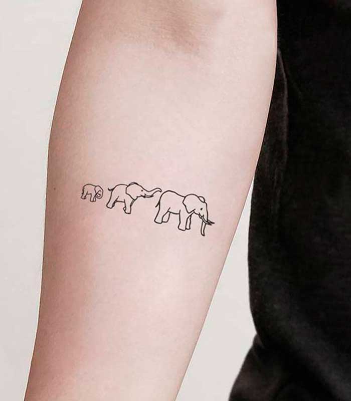 tatuajes pequenos de elefantes