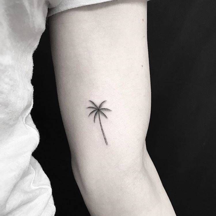 tatuajes pequenos de palmeras