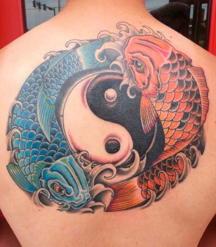 tatuajes piscis yin y yang