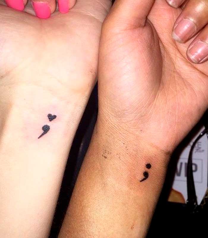 tatuajes punto y coma para parejas
