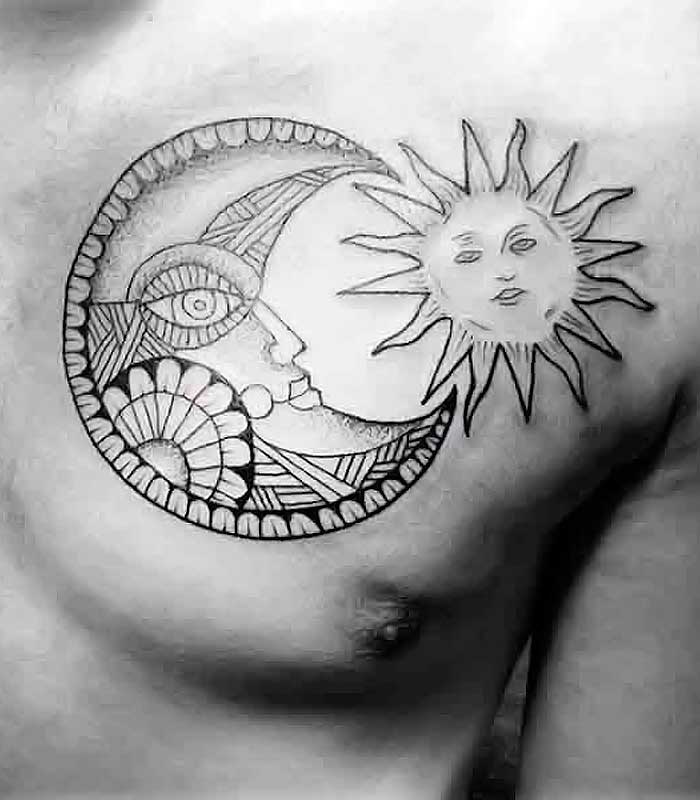 tatuajes sol y luna para chicos