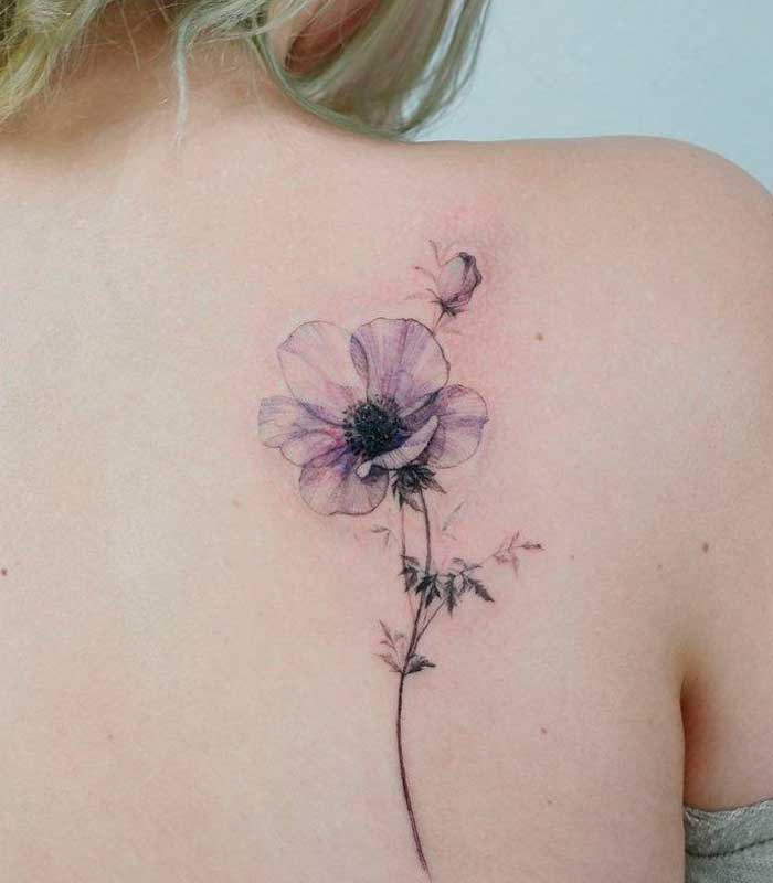 tatuajes violetas para chicas