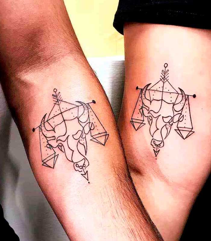 tatuajes zodiacales para novios