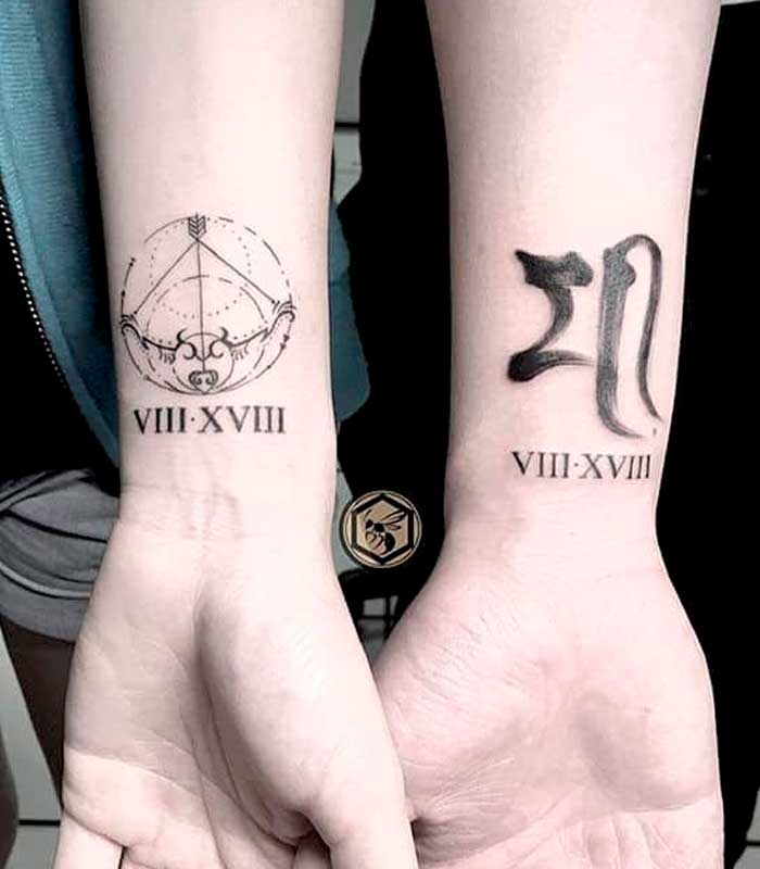 tatuajes zodiacales para parejas