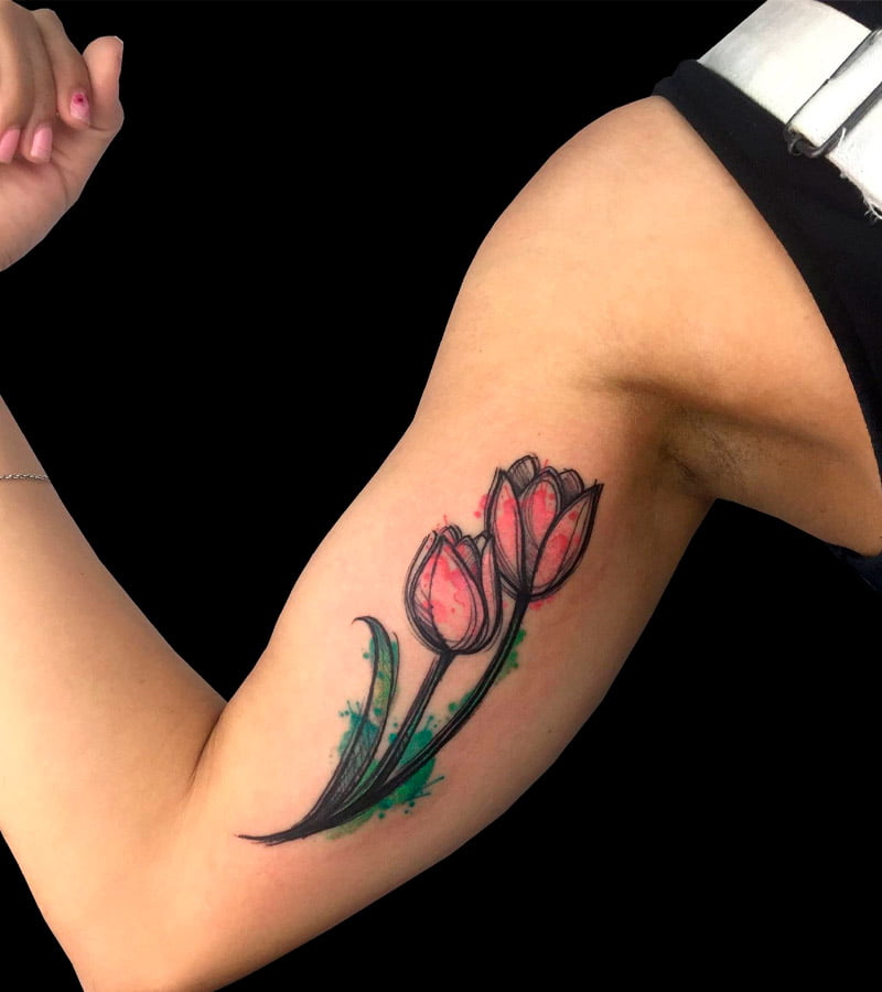 Significado de tatuajes de tulipanes