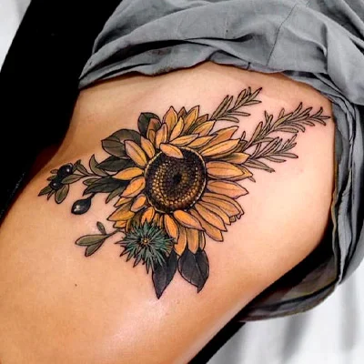 tatuaje de girasol