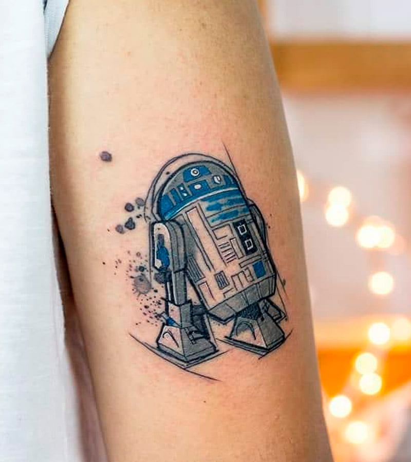tatuajes de R2 D2 de star wars 7
