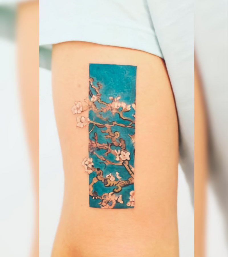tatuajes de almendro en flor de van gogh 12