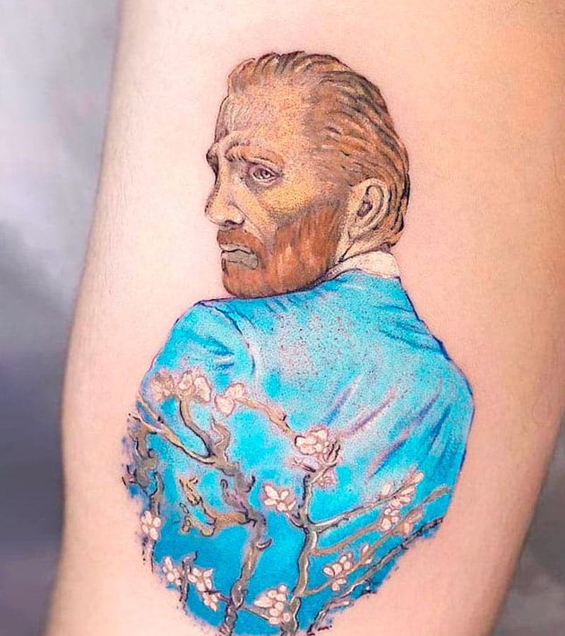 tatuajes de almendro en flor de van gogh 13