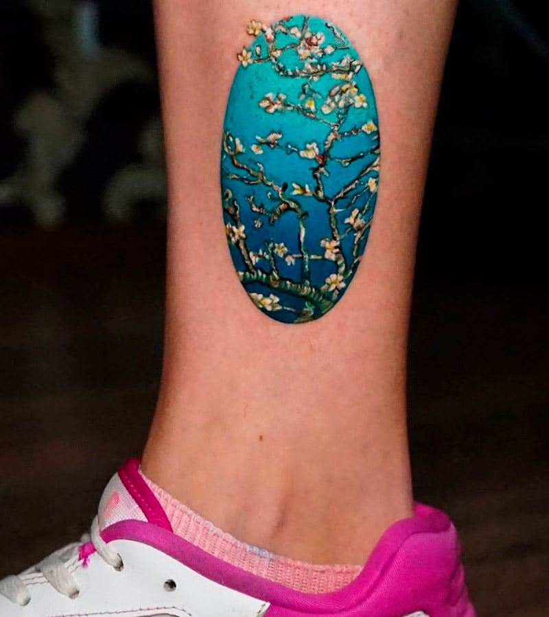 tatuajes de almendro en flor de van gogh 14