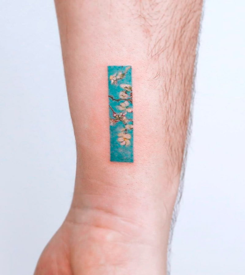 tatuajes de almendro en flor de van gogh 19