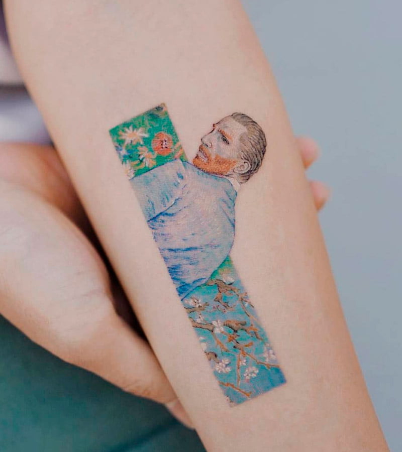 tatuajes de almendro en flor de van gogh 20