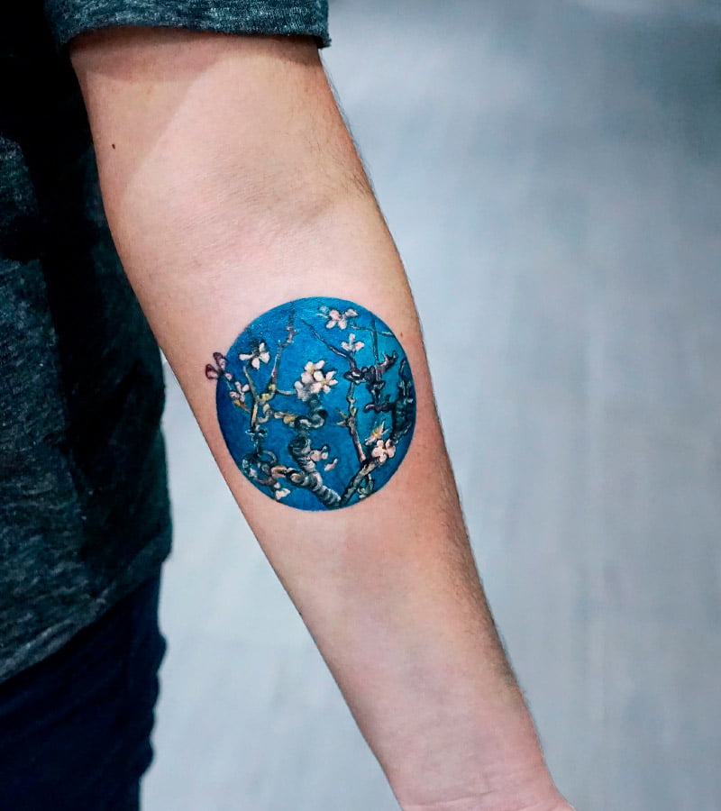 tatuajes de almendro en flor de van gogh 5