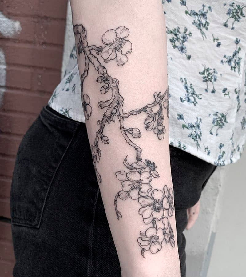 tatuajes de almendro en flor de van gogh 8