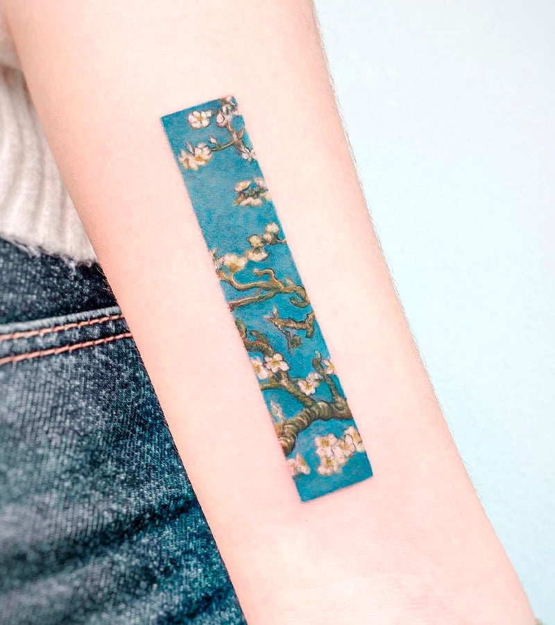 tatuajes de almendro en flor de van gogh 9