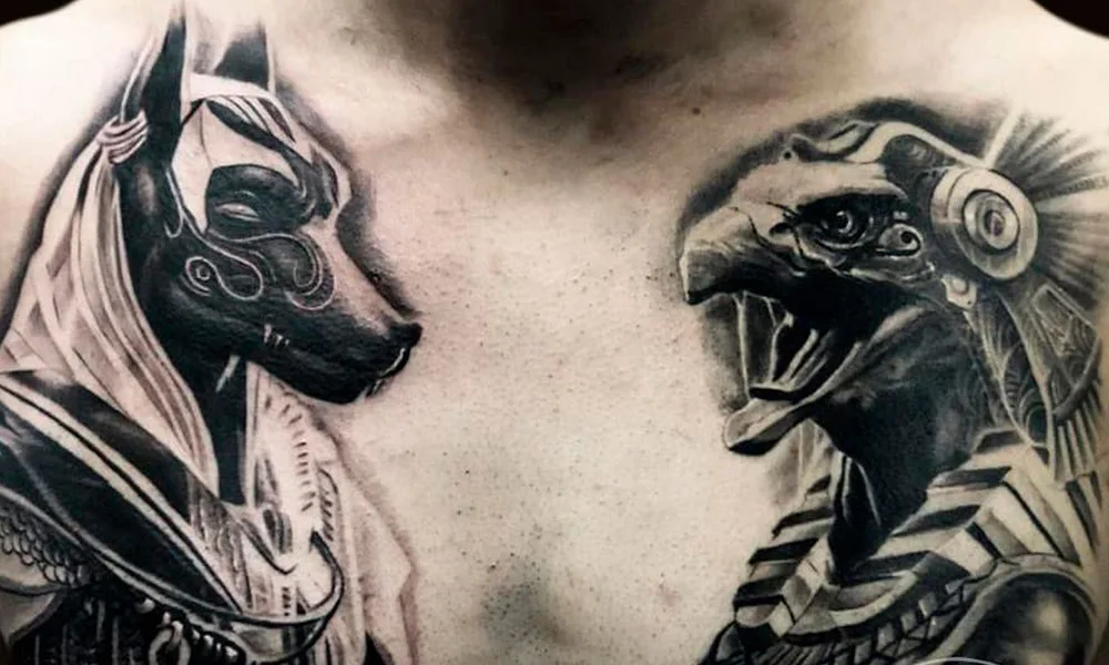 tatuajes de anubis en el pecho 2