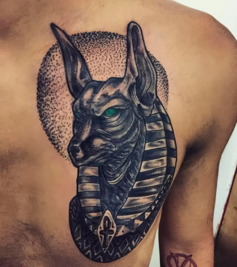 tatuajes de anubis en el pecho 5