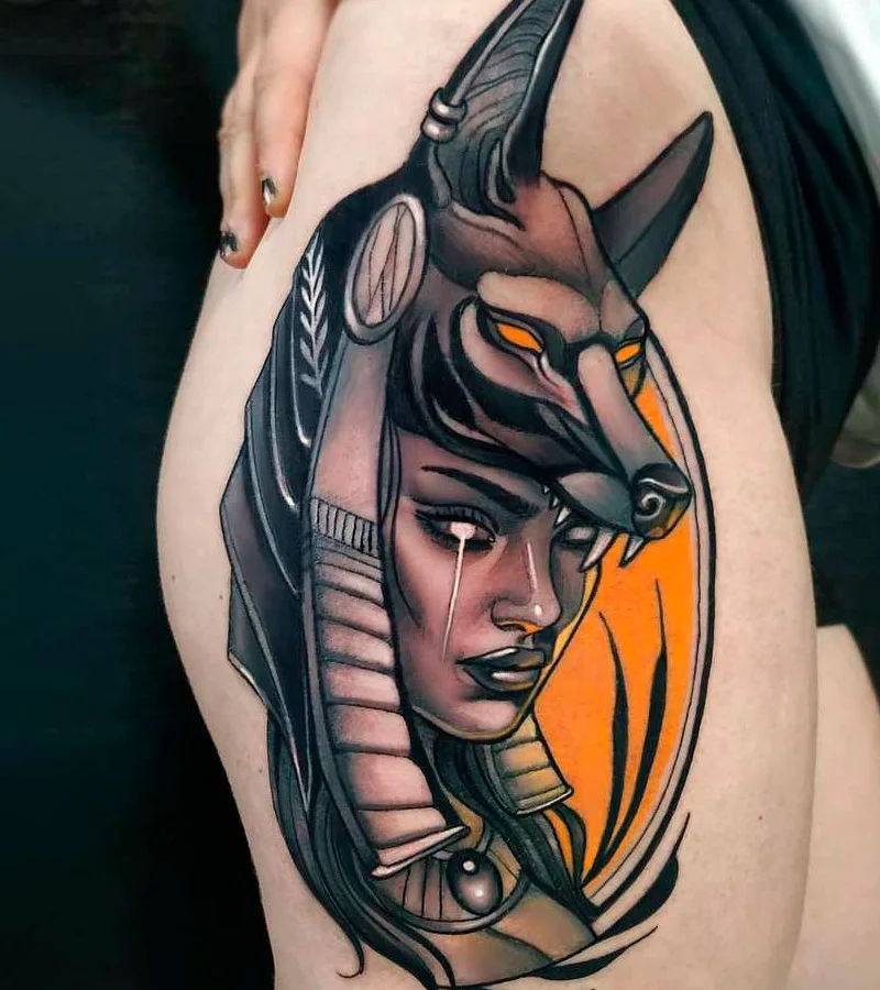 tatuajes de anubis para mujeres 14