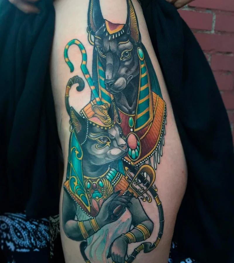 tatuajes de anubis y bastet 3