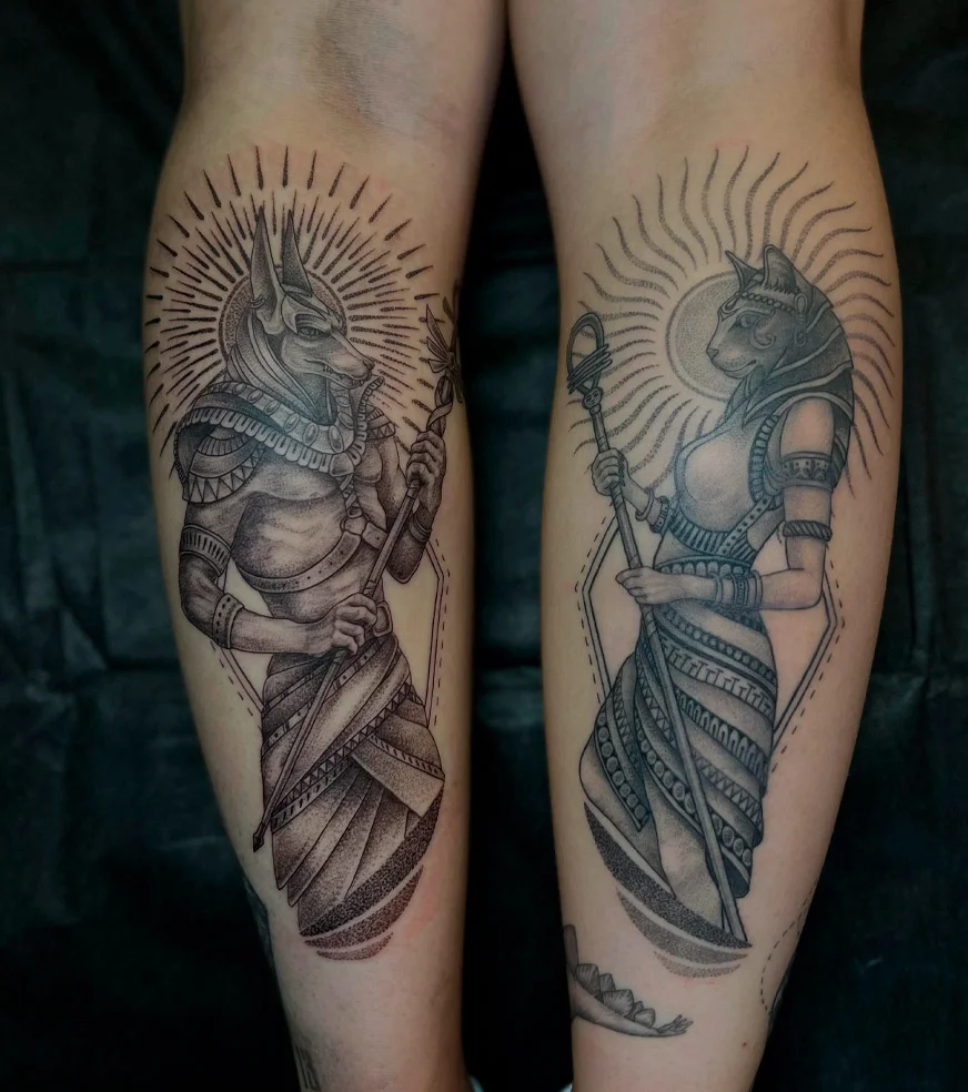 tatuajes de anubis y bastet 5