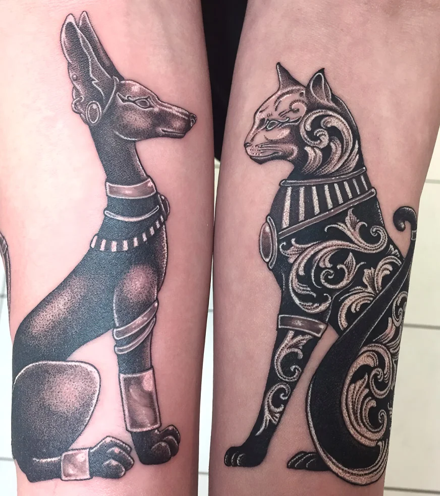 tatuajes de anubis y bastet 7