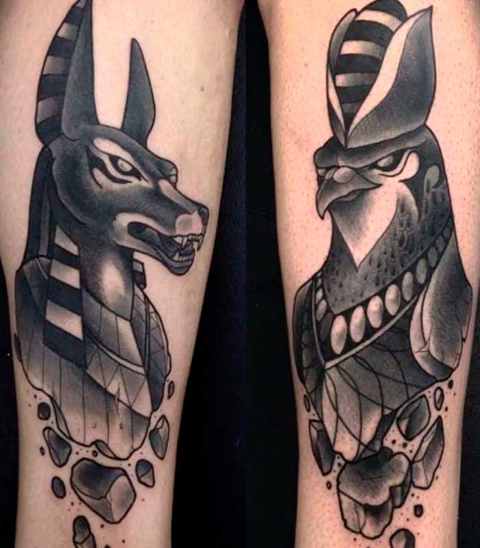 tatuajes de anubis y horus 2
