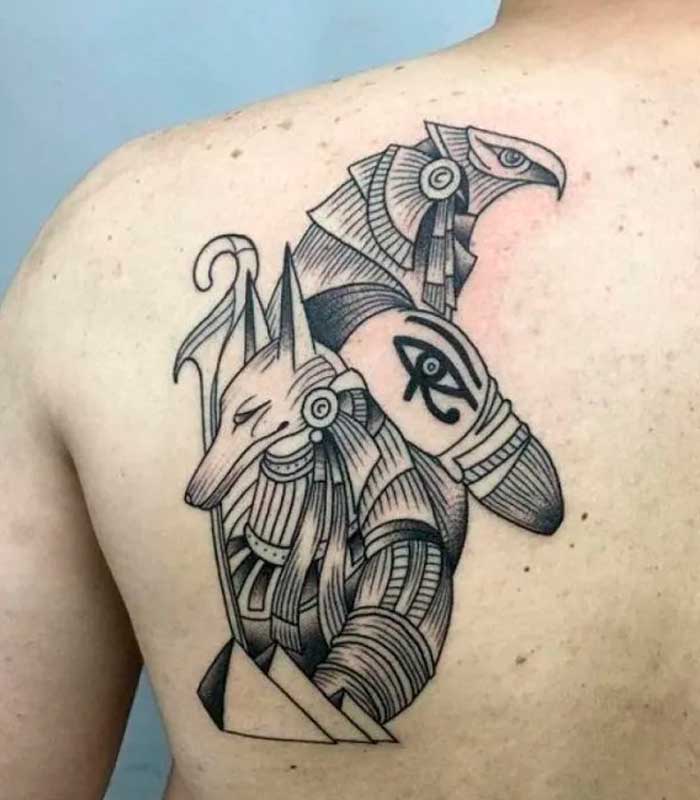 tatuajes de anubis y horus 7