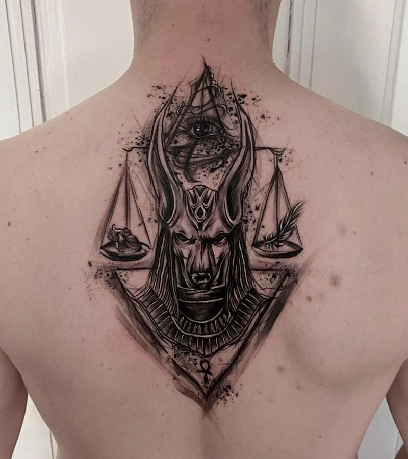 tatuajes de balanza de anubis 5