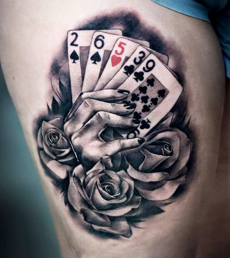 tatuajes de cartas de poker para mujeres 2