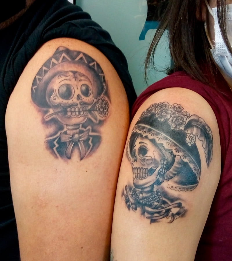 Tatuajes de Catrín y Catrina