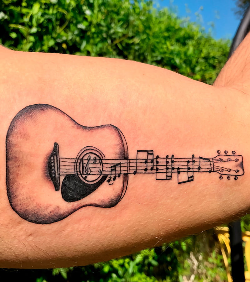 tatuajes de guitarras